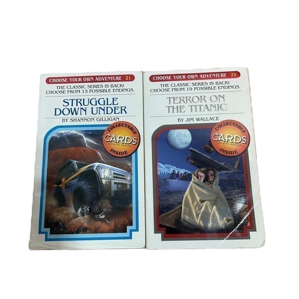 Vintage Choose Your Own Adventure Book Bundle Struggle Down Under Terror Titanic
